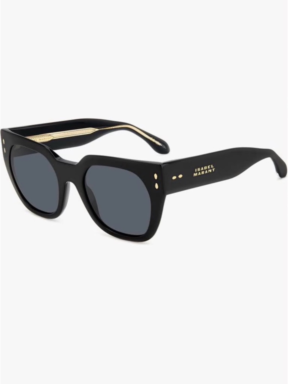 Isabel Marant Black Frame Sunglasses with Dark Gray Lenses